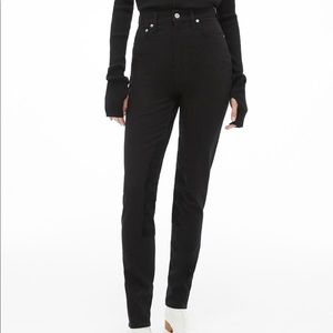Helmut Lang black twill high waisted pants